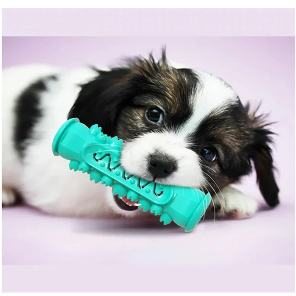 Indestructible Super Chew Dog Toys, Squeaky, Natural Rubber(Blue)