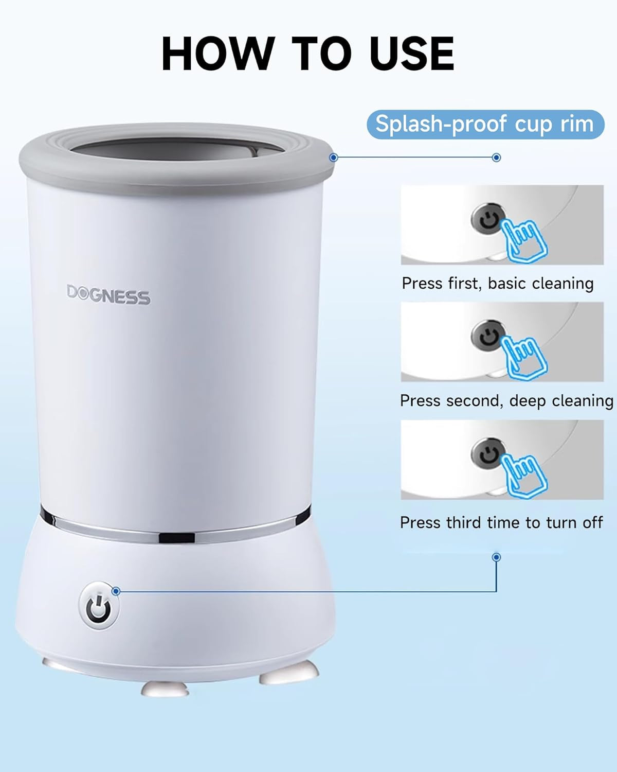 Electric Automatic Pet Paw Cleaner with Dual Speed for Small to Medium Dogs and Cats