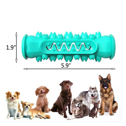 Indestructible Super Chew Dog Toys, Squeaky, Natural Rubber(Blue)