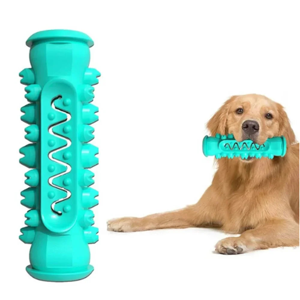 Indestructible Super Chew Dog Toys, Squeaky, Natural Rubber(Blue)