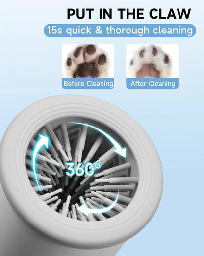 Electric Automatic Pet Paw Cleaner with Dual Speed for Small to Medium Dogs and Cats